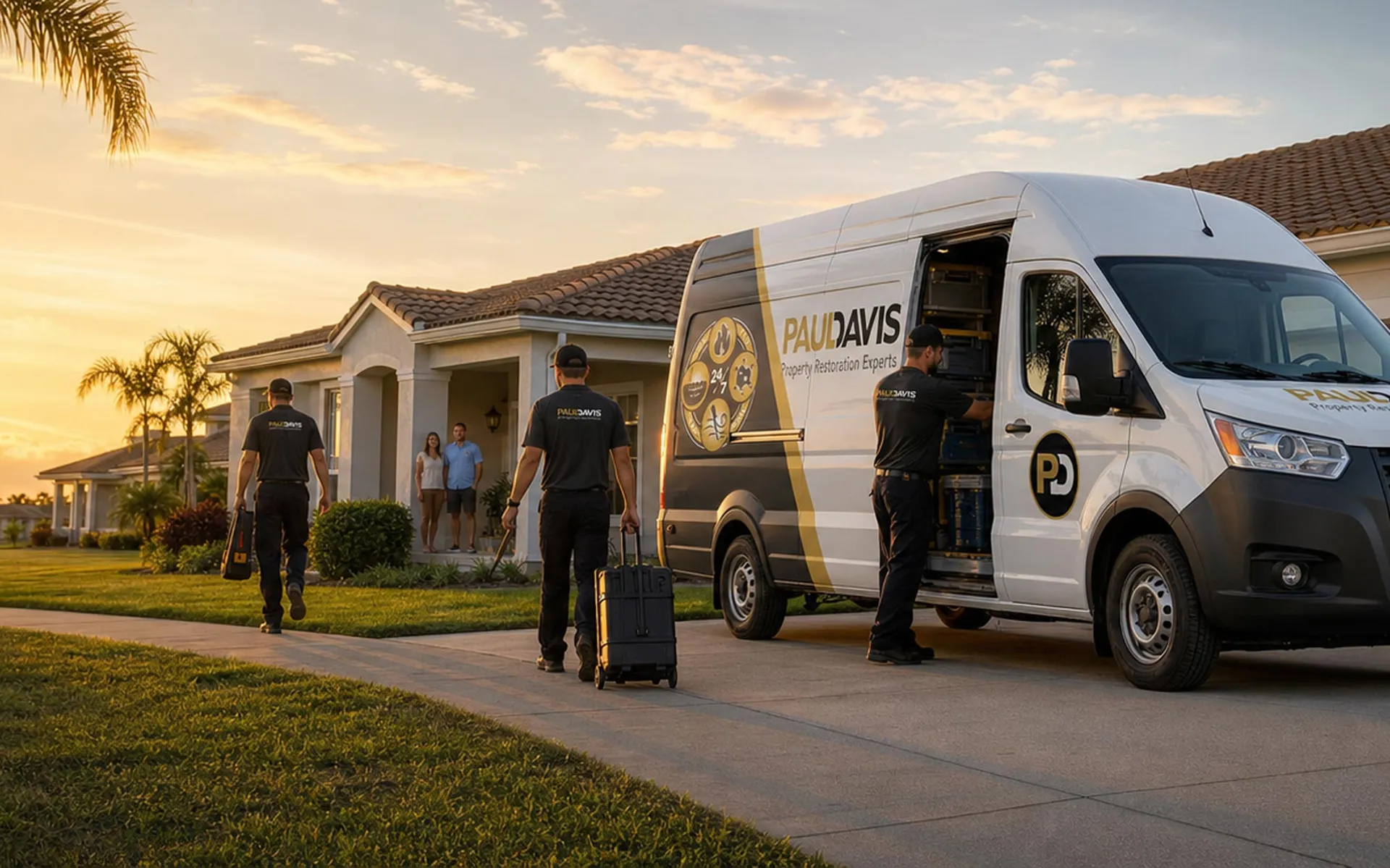 Paul Davis Restoration crew at a Florida home
